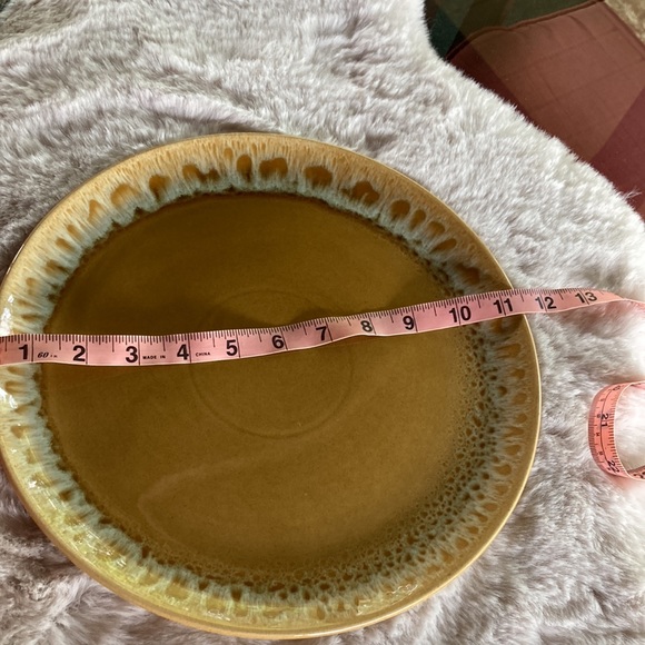 MCM 1960s Vintage Butterscotch Ironstone 11.5” Plate by Canonsburg Pottery Co. - Picture 7 of 8
